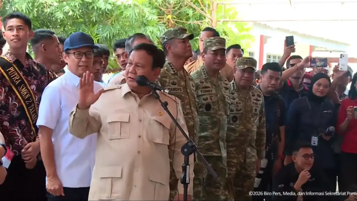 Presiden Prabow dan menteri di Miangas