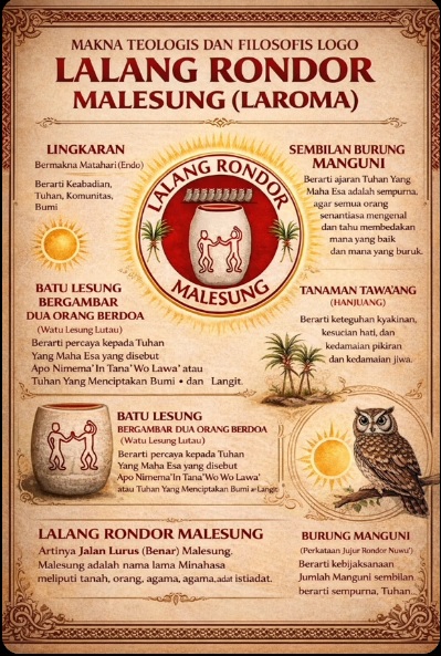 Logo Lalang Rondor Malesung budaya Minahasa