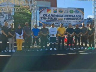 TNI-Polri dan Forkopimda Bitung perkuat soliditas, olahraga bersama jadi komitmen jaga stabilitas daerah