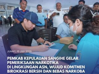 Bupati Sangihe Michael Thungari pimpin tes narkoba ASN, tegaskan Sangihe perangi narkotika tanpa kompromi