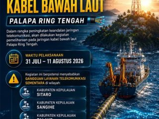 Awas! Layanan telekomunikasi internet dan telepon di Sangihe, Sitaro, Talaud berpotensi bermasalah selama 12 hari