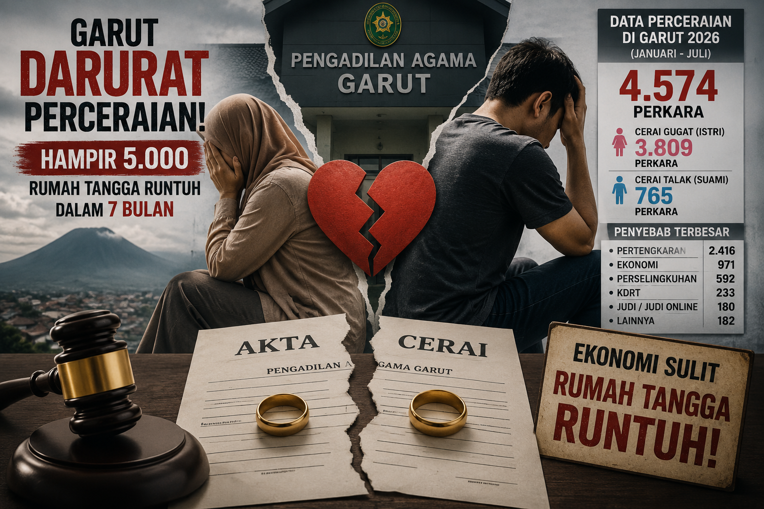 Kasus perceraian di Garut