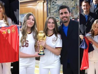 Timnas Spanyol diterima Raja Felipe VI ditemani ratu dan 2 putri jelita