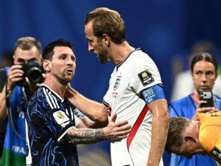Piala Dunia 2026: Messi hibur Harry Kane dengan sebuah pelukan usai drama semifinal Argentina vs Inggris