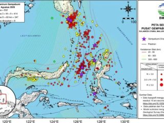 BMKG mencatat selama Juli terjadi 532 kali gempa tektonik di Sulut