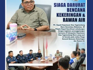 Plt Bupati Sitaro Heronimus Makainas pimpin rakor kekeringan