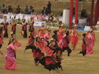 Semarak HUT ke-81 RI di IKN dimeriahkan tari kolosal Harmoni Nusantara