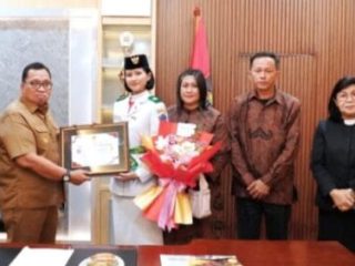 Beri penghargaan kepada Paskibraka Nasional Faith Maengkom, Bupati Minahasa merasa bangga