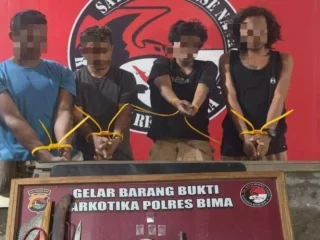 Polisi ringkus sebanyak empat anggota sindikat narkoba bersenjata di Bima