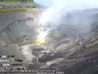 Gempa vulkanik Gunung Lokon kembali meningkat