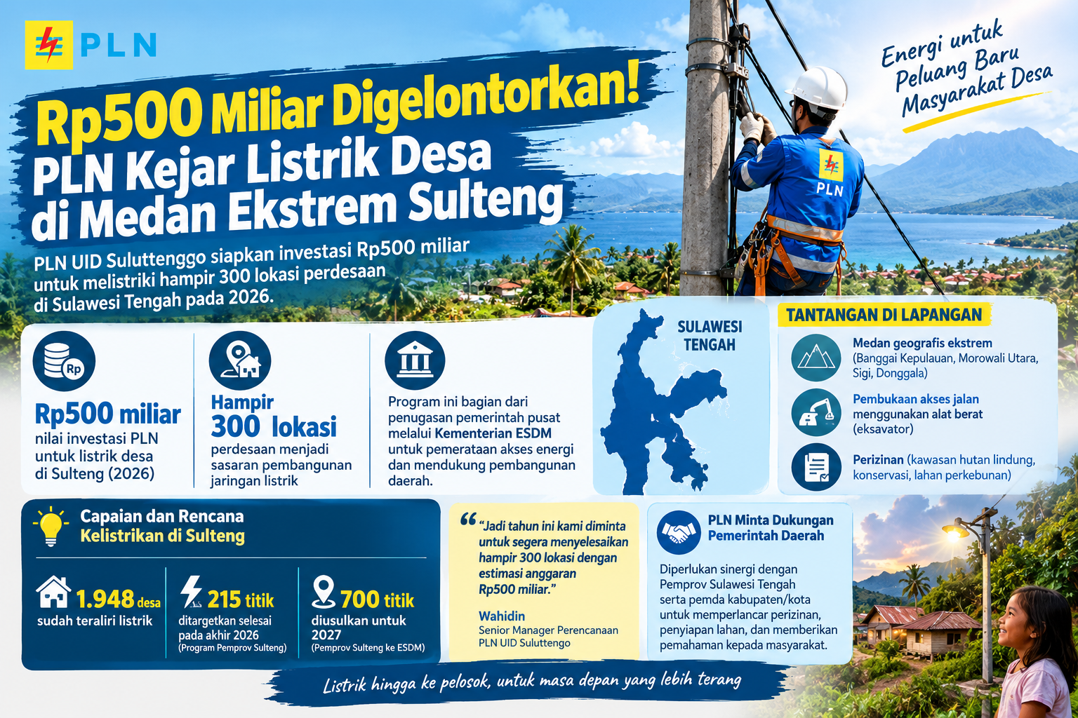 PLN bangun listrik desa
