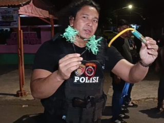 Bawa 'panah wayer' saat ada patroli dini hari, remaja diamankan Tim Tarsius Polres Bitung