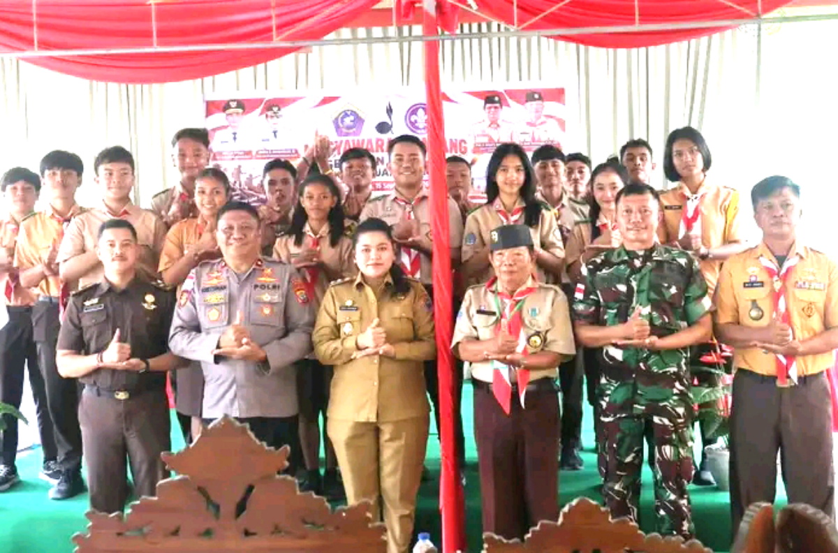 Wabup Kepulauan Talaud Anisya Bambungan membuka Muscab Gerakan Pramuka Talaud di Melonguane