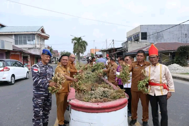 Panen kacang tanah Melonguane