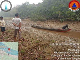 Dampak El Nino, 3 desa di Barito Selatan terisolasi akibat Sungai Antasan Alimudin surut total