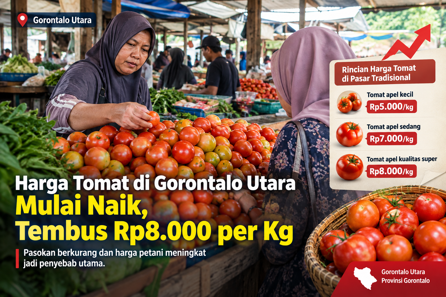 Tomat pasar Gorontalo Utara