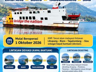 KMP Tarusi mulai beroperasi, jadi kapal bantuan untuk layani lintasan Likupang–Biaro–Tagulandang–Siau