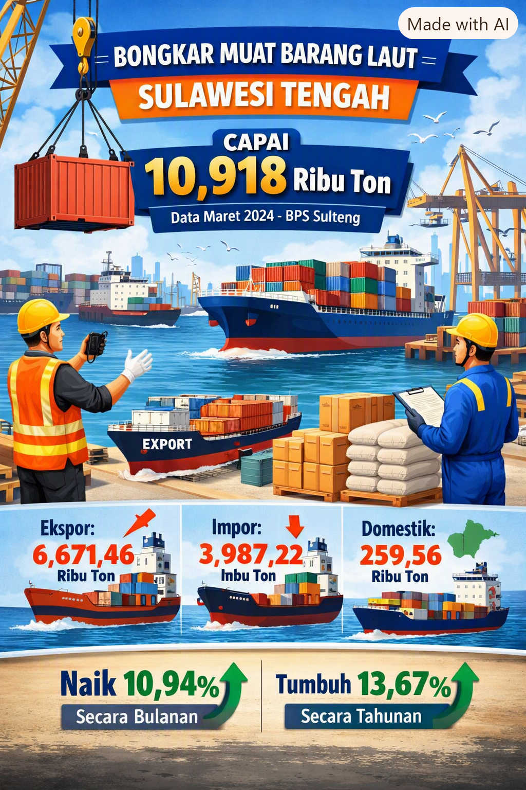 Bongkar muat Pelabuhan Sulteng